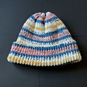 Handmade Striped Knit Beanie